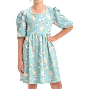 Disney Girls’ Short Puff Sleeve Aristocats Marie Floral Dress - XS